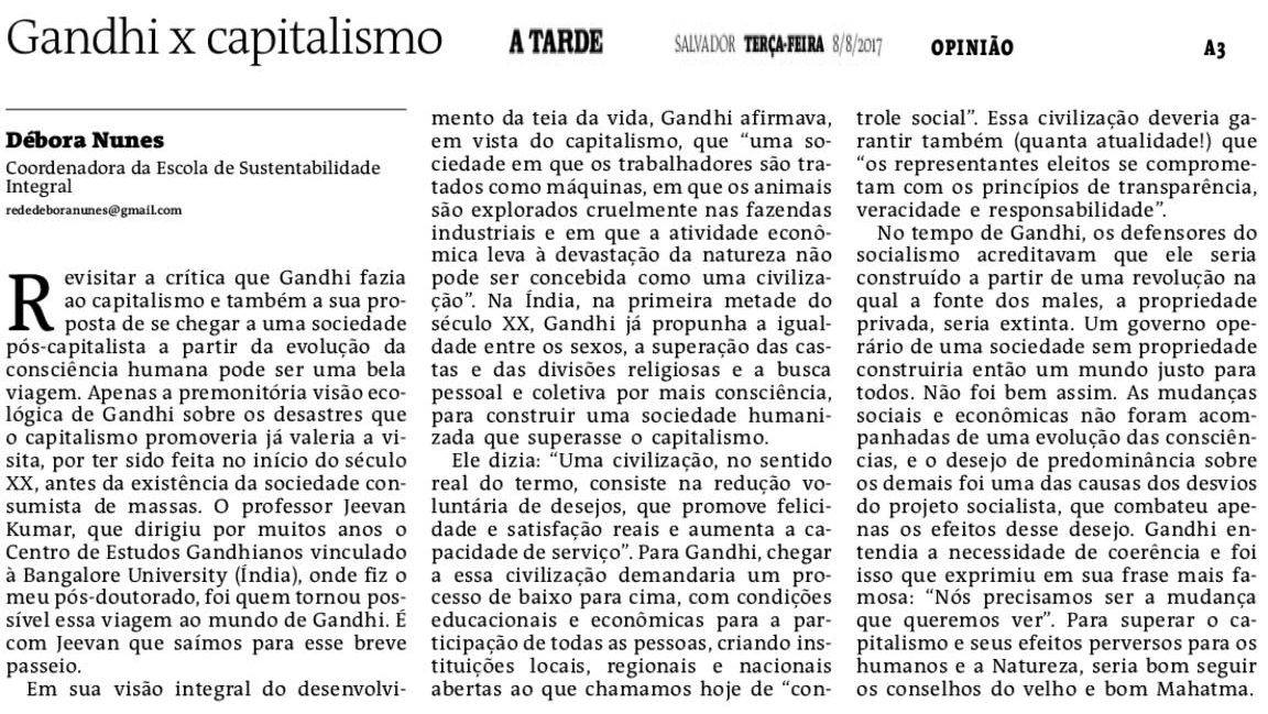 Gandhi e o capitalismo.