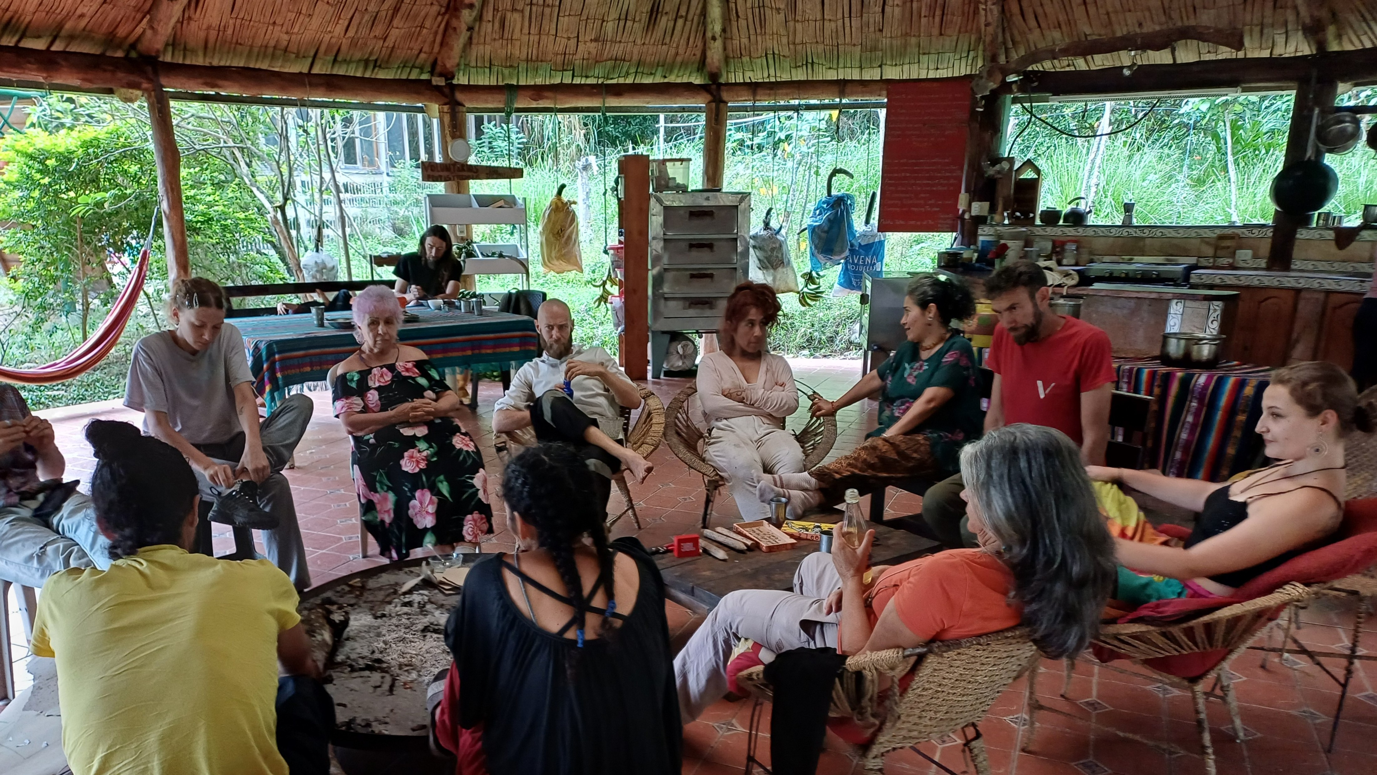 Círculo de partilha em chambalabamba