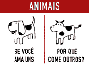 Se você ama uns, porque come outros?