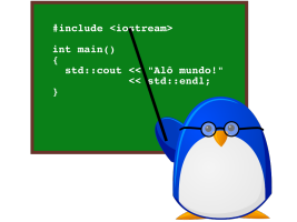 Pinguin ensinando