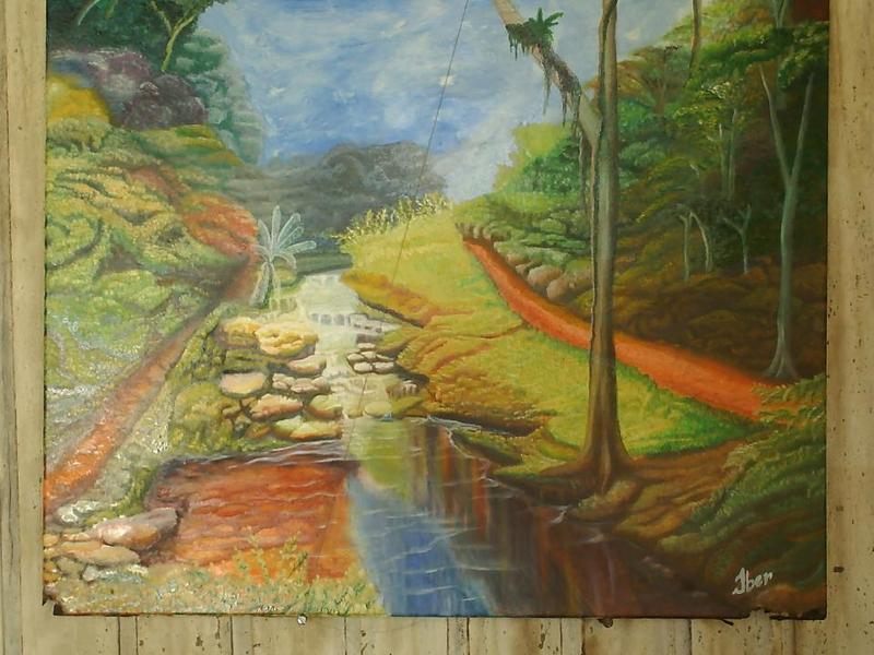 Pintura Óleo sobre chapa de  metal