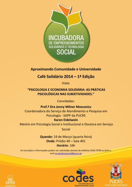 Café solidário 1ª ed.