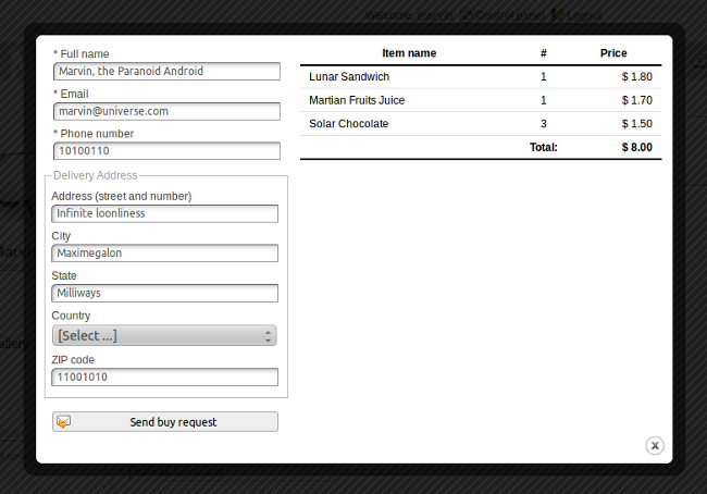 Informations automatically filled