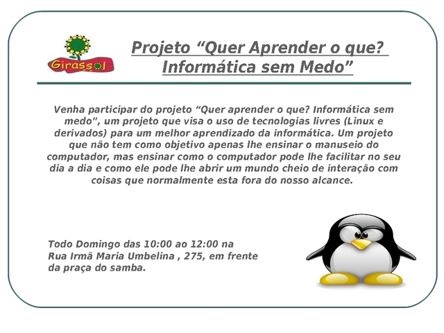 Cartaz do projeto display