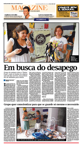 Reportagem sobre a sesão do desapego display