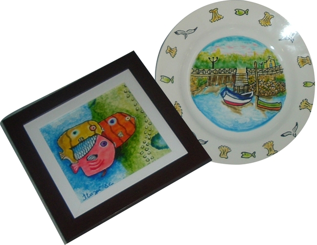 Peixes e barra display