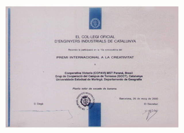 Certificado display