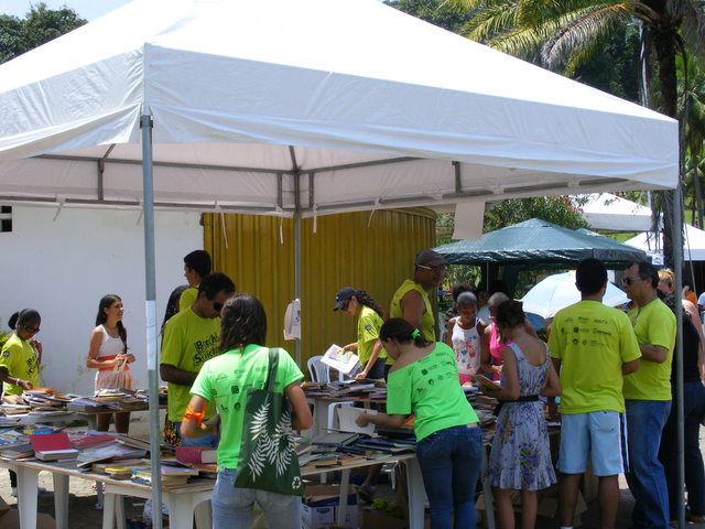 Barraca de troca da livros display