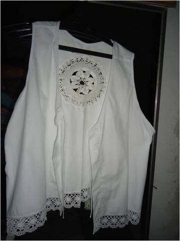Bolero tecido e renda display