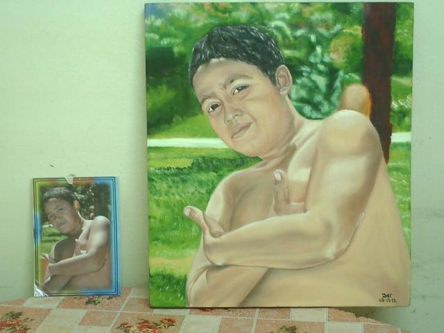 Óleosobretela pintura de foto display