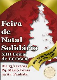 Feira de natal solidaria 13 de dezembro display