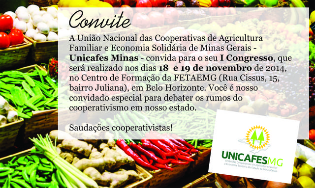 Convite unicafesmg display