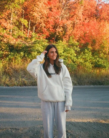 Dandy heather gray hoodie display